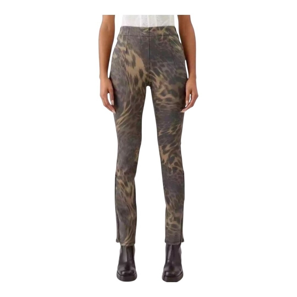 BDG High Rise Skinny Pants Womens 29 Olive Animal‎ Print Side Zip Ankle Zipper